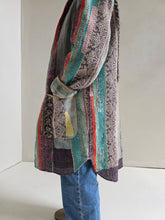 Load image into Gallery viewer, Long Kantha Quilt Jacket - No. 079
