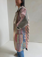 Load image into Gallery viewer, Long Kantha Quilt Jacket - No. 078
