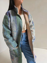 Load image into Gallery viewer, Long Kantha Quilt Jacket - No. 080
