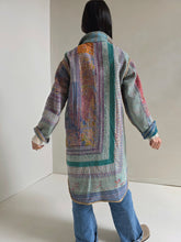 Load image into Gallery viewer, Long Kantha Quilt Jacket - No. 081
