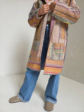 Load image into Gallery viewer, Long Kantha Quilt Jacket - No. 082
