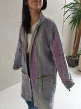 Load image into Gallery viewer, Long Kantha Quilt Jacket - No. 084
