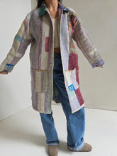 Load image into Gallery viewer, Long Kantha Quilt Jacket - No. 086

