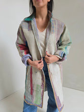 Load image into Gallery viewer, Long Kantha Quilt Jacket - No. 086
