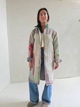 Load image into Gallery viewer, Long Kantha Quilt Jacket - No. 086
