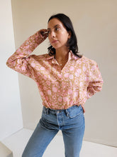 Load image into Gallery viewer, Good Boyfriend Shirt - Floral Clay + Neon Pink
