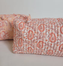 Load image into Gallery viewer, Quilted Block Print Toiletry Bag
