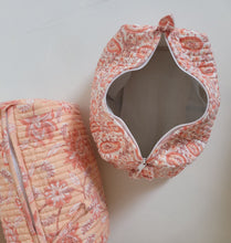 Load image into Gallery viewer, Quilted Block Print Toiletry Bag
