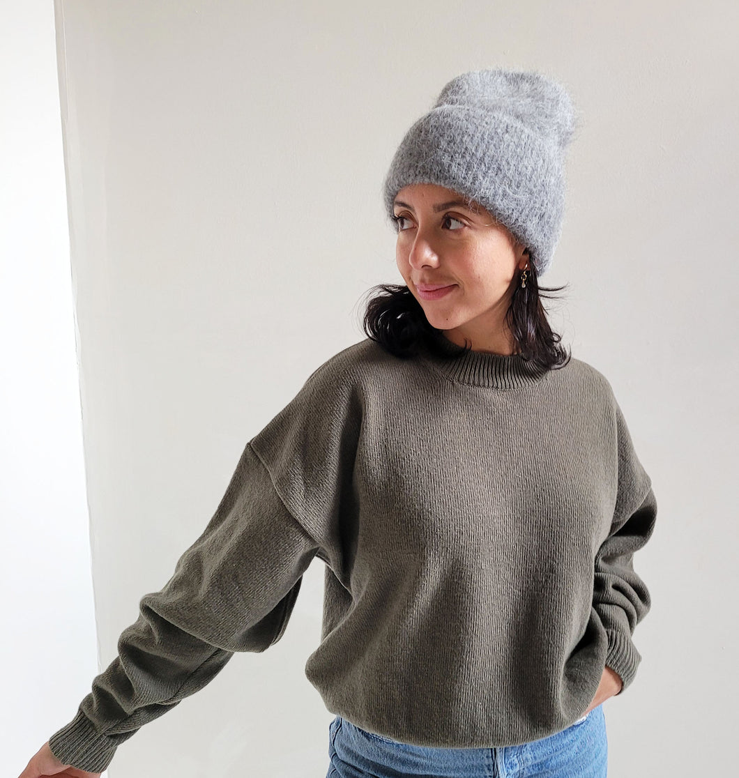Cocoon Merino Wool Sweater - Sage
