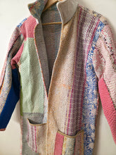 Load image into Gallery viewer, Long Kantha Quilt Jacket - No. 078
