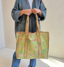 Load image into Gallery viewer, Kantha Tote Bag - Greens
