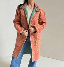 Load image into Gallery viewer, Long Kantha Quilt Jacket - No. 074
