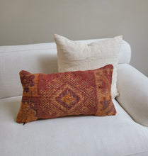 Load image into Gallery viewer, Vintage Wool Kilim Pillow - Magenta
