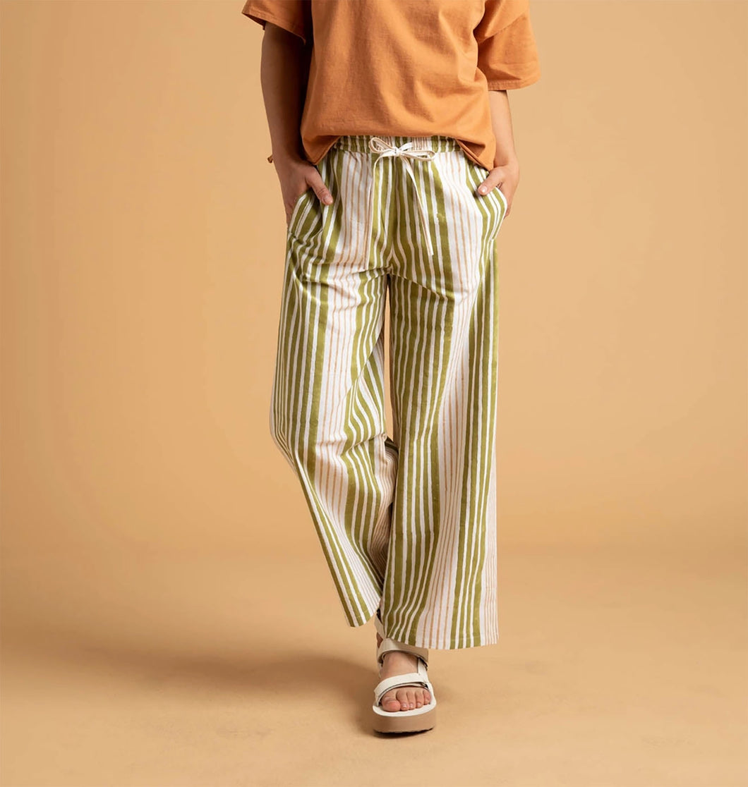 Stripe Shore Pant - Clay + Olive