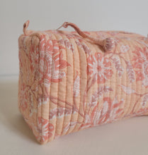 Load image into Gallery viewer, Quilted Block Print Toiletry Bag
