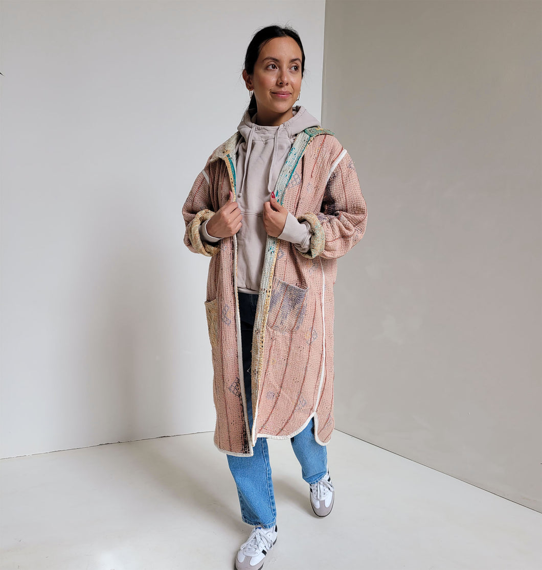 Long Kantha Jacket - No. 047