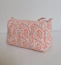 Load image into Gallery viewer, Quilted Block Print Toiletry Bag
