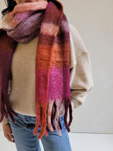 Load image into Gallery viewer, Upcycled Scarf - Magenta/Maroon
