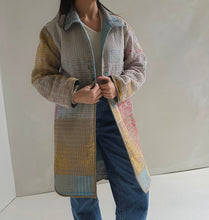 Load image into Gallery viewer, Long Kantha Quilt Jacket - No. 075
