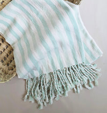 Load image into Gallery viewer, Loomed Cotton Turkish Towel - Summer Stripe
