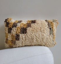 Load image into Gallery viewer, Vintage Wool Pillow - Checkered Neutral
