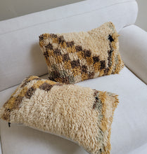 Load image into Gallery viewer, Vintage Wool Pillow - Checkered Neutral
