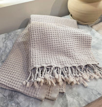 Load image into Gallery viewer, Loomed Cotton Waffle Towel
