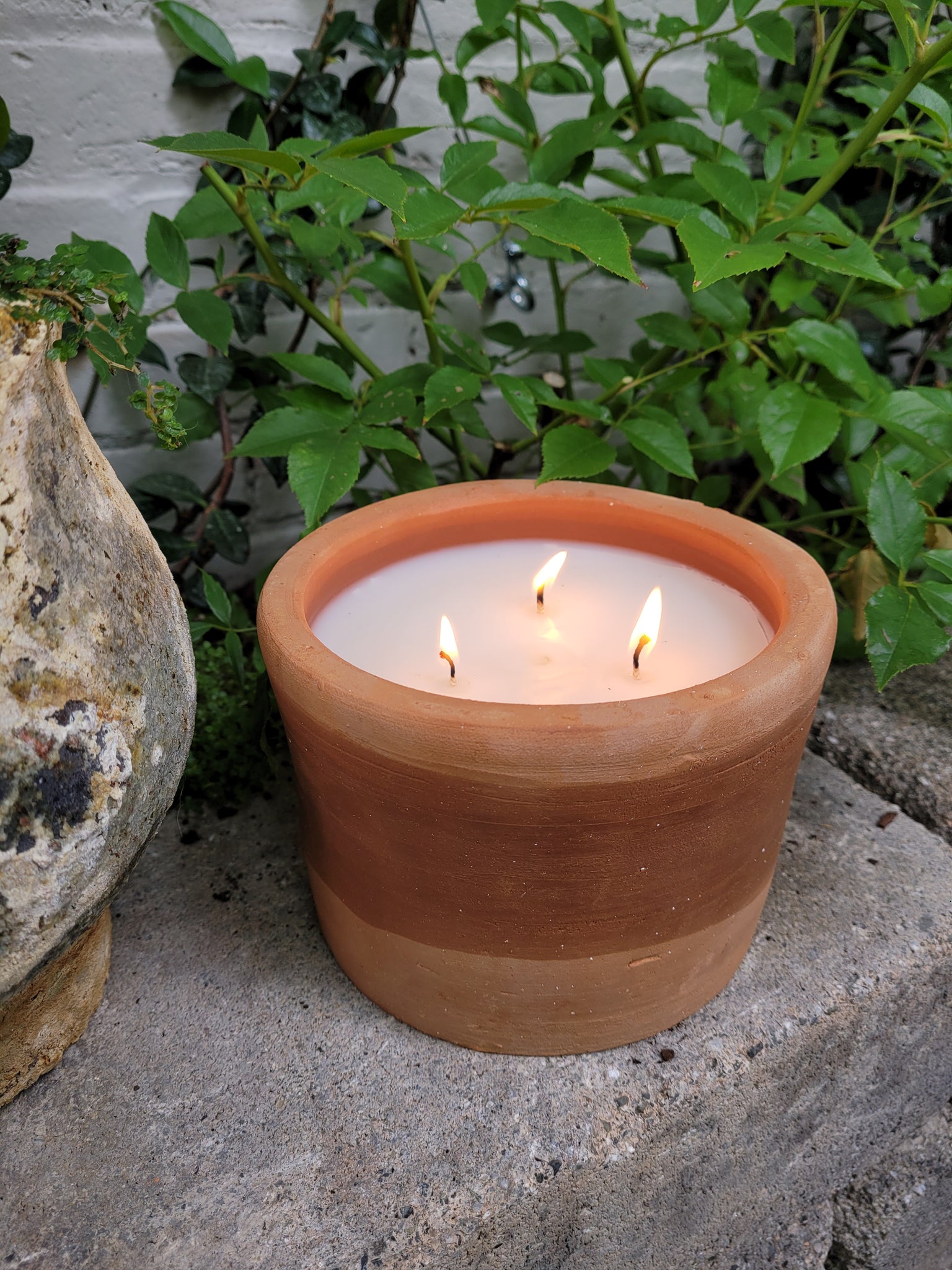 Dark Gray Terra-Cotta Citronella Candle Pot, 9 Oz.