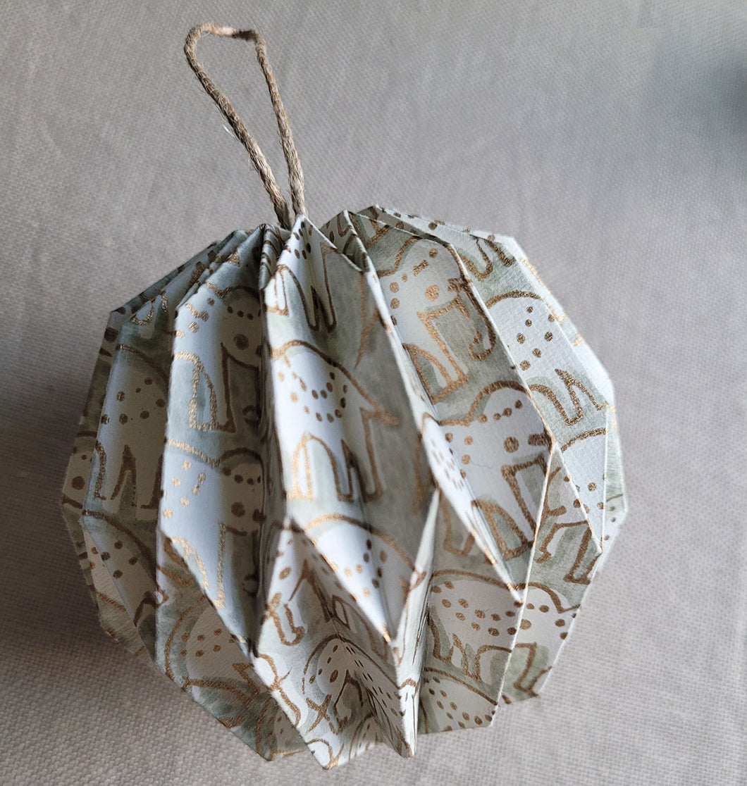 Block Print Bauble Ornaments