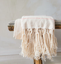 Load image into Gallery viewer, Papaya Stripe Loomed Cotton Blanket
