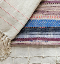 Load image into Gallery viewer, Papaya Stripe Loomed Cotton Blanket
