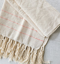 Load image into Gallery viewer, Papaya Stripe Loomed Cotton Blanket
