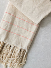 Load image into Gallery viewer, Papaya Stripe Loomed Cotton Blanket
