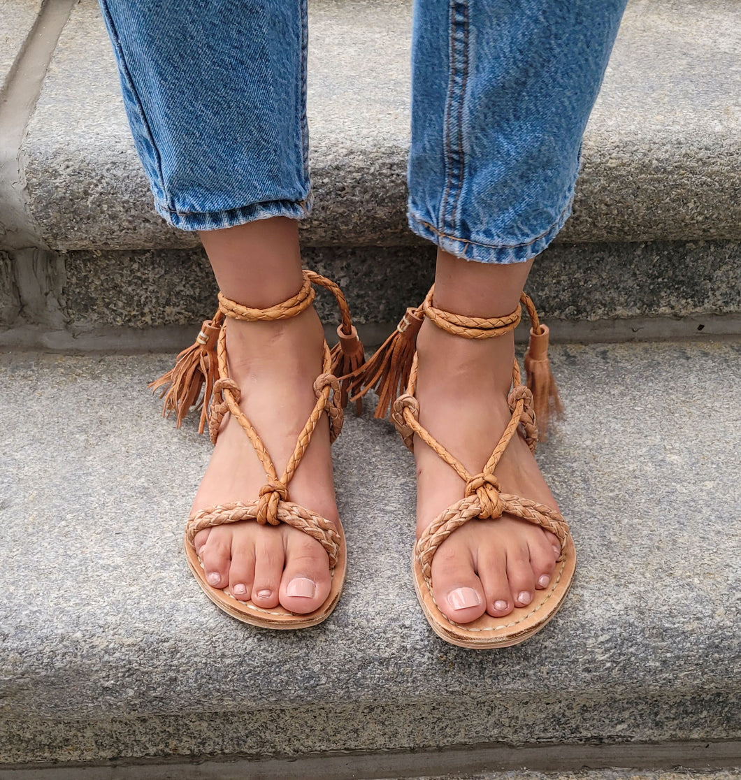 Honey Tassel Sandal