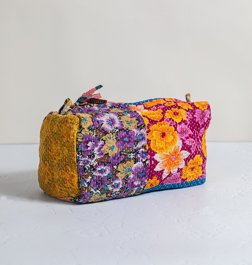 Kantha Zip Pouch