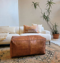 Load image into Gallery viewer, Long Leather Ottoman
