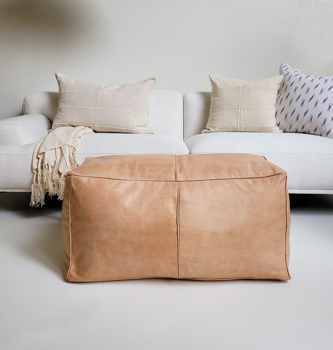 Long Leather Ottoman