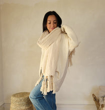 Load image into Gallery viewer, Cocoon Loomed Cotton Blanket Scarf
