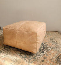 Load image into Gallery viewer, Square Leather Ottoman
