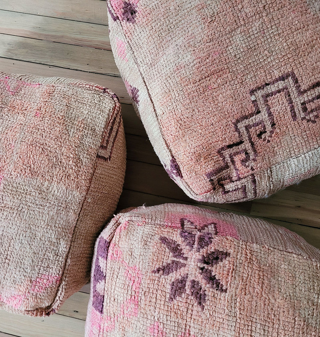 Vintage Wool Floor Cushion | Pinks