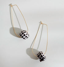 Load image into Gallery viewer, Hebrew Shell Hoops 2.0
