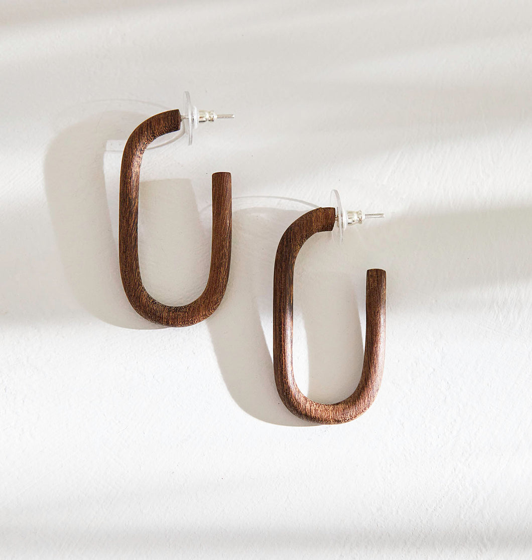 Tondo Wood-carved Earrings