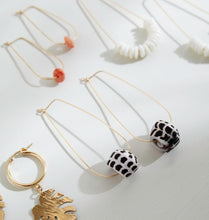Load image into Gallery viewer, Hebrew Shell Hoops 2.0
