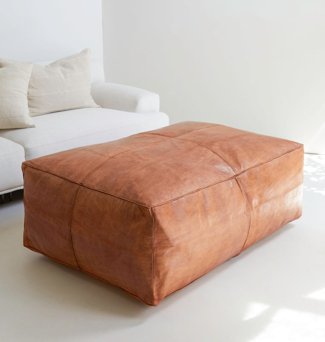 Leather Lounger Ottoman