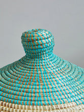 Load image into Gallery viewer, Large Teal Stripe Basket
