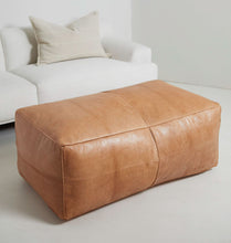 Load image into Gallery viewer, Long Leather Ottoman
