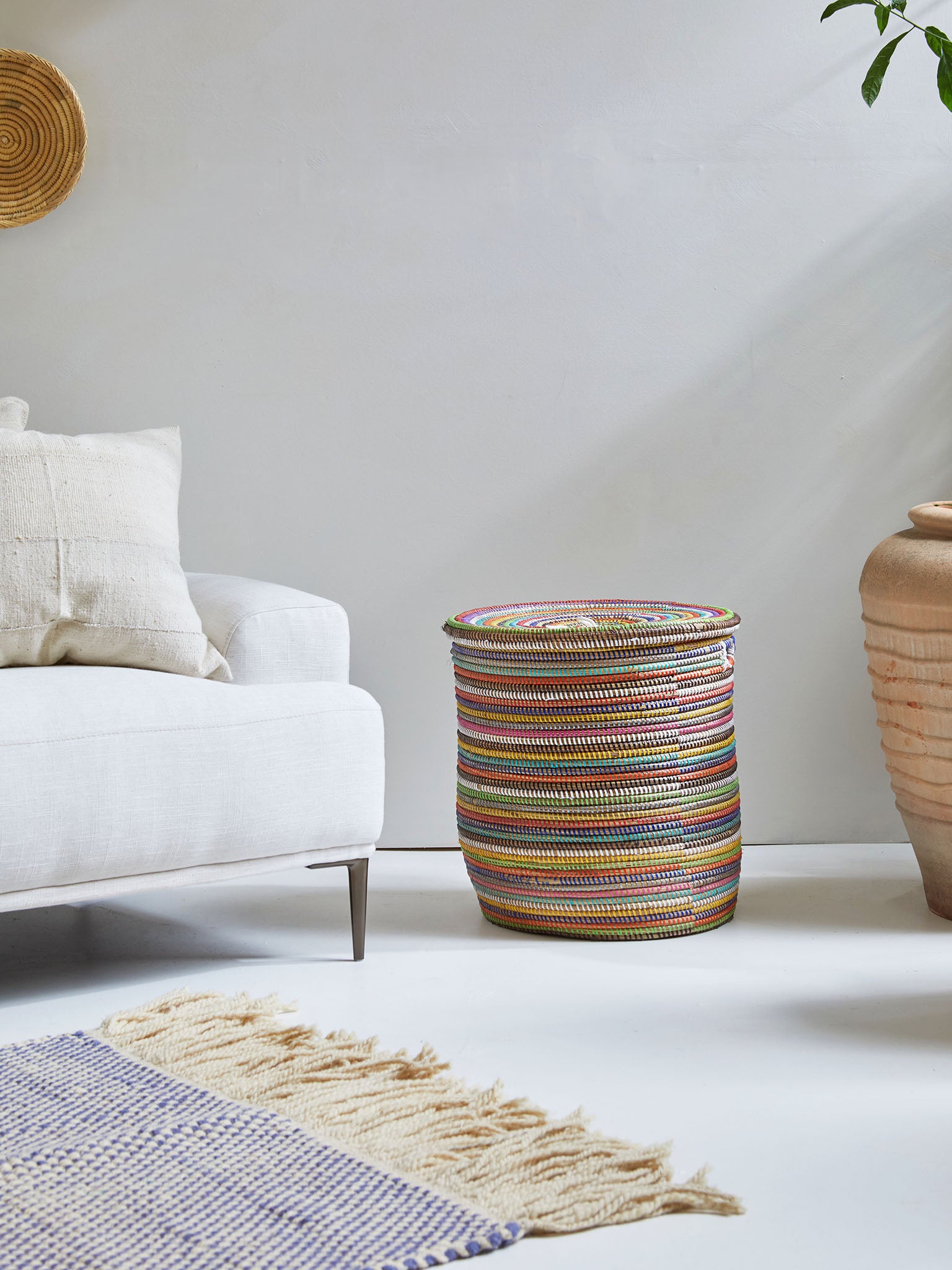 Flat Top Multi-Colored Baskets – Minda Living
