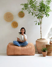 Load image into Gallery viewer, Long Leather Ottoman
