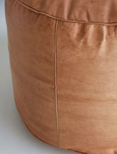 Load image into Gallery viewer, Round Leather Ottoman Pouf
