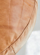Load image into Gallery viewer, Round Leather Ottoman Pouf
